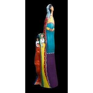 Hand Painted Cypress Knee by Penn "Three Lovely Ladies"  21 in x 7 x 3.5 in